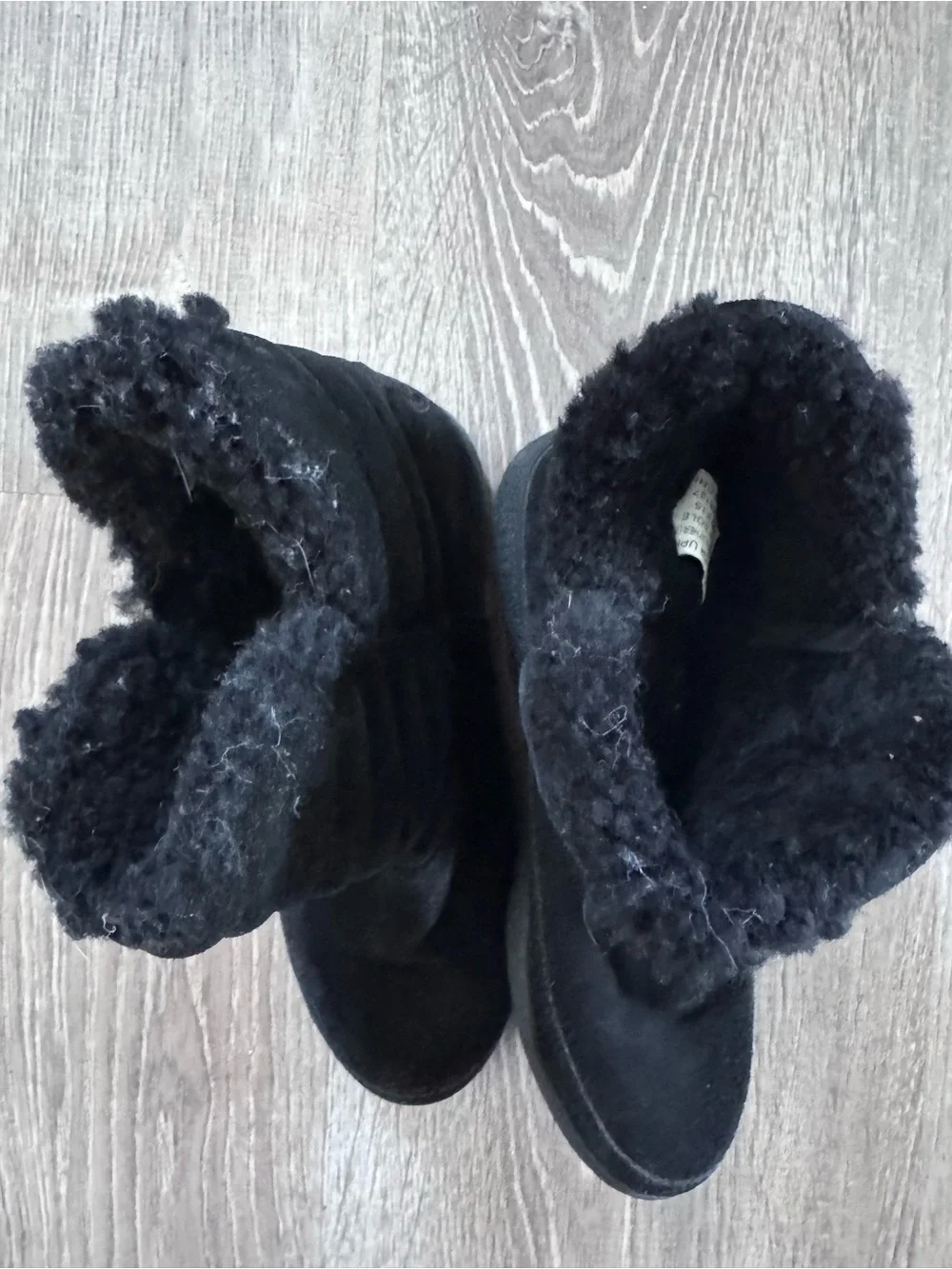 Tory Burch Black Suede Fur-Trim Ankle Boots